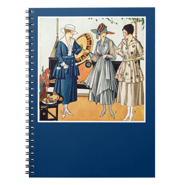 Fashionable Ladies Spiral Notebook (Front)