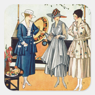 Fashionable Ladies Square Sticker