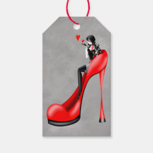 Fashionable Lady in Stiletto Gift Tags