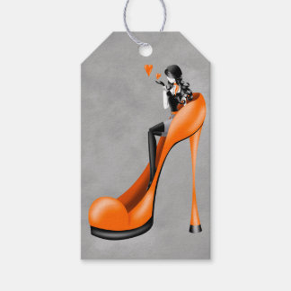 Fashionable Lady in Stiletto Gift Tags