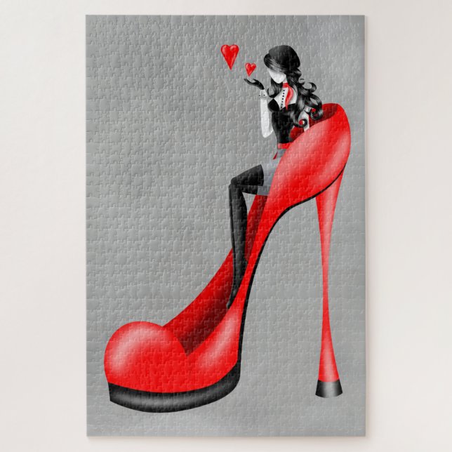 Fashionable Lady in Stiletto Jigsaw Puzzle (Vertical)