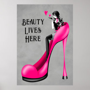 Fashionable Lady in Stiletto  Poster