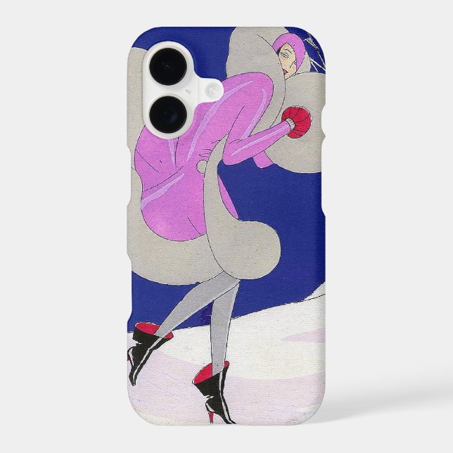 Fashionable lady in winter  (Back)