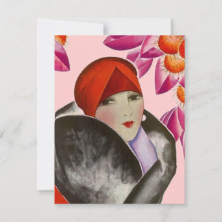 Fashionable Lady Inviation Brunch Afternoon Tea Invitation