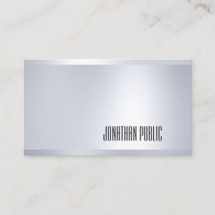 Fashionable Modern Glamourous Silver Look Elegant Business Card
