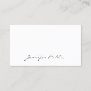 Fashionable Modern Professional Cute Clean Plain Business Card
