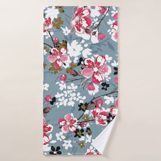 Fashionable pattern in small flowers bath towel (Bath Towel)