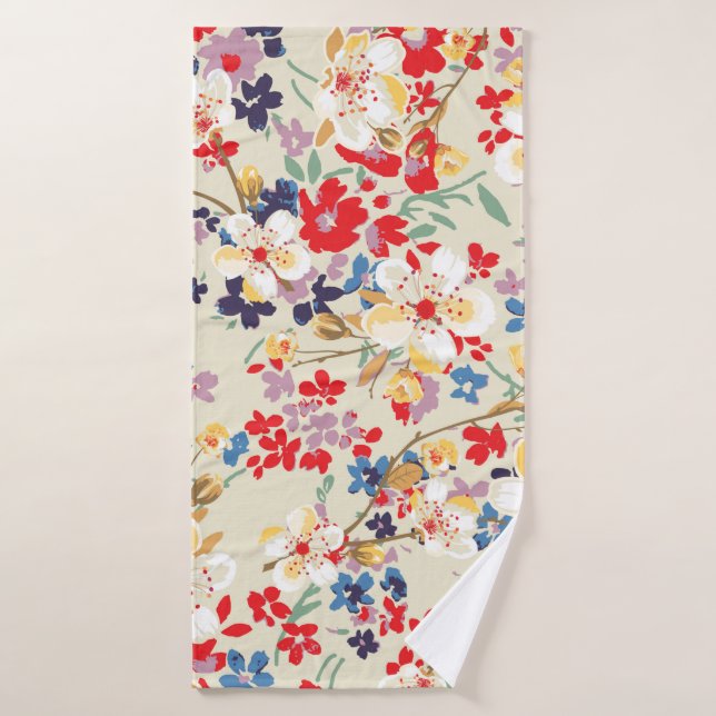 Fashionable pattern in small flowers bath towel (Bath Towel)