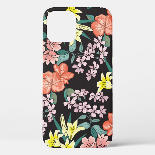 Fashionable pattern in small flowers. Floral backg Case-Mate iPhone Case (Back)