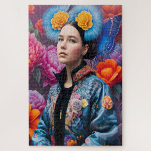 Fashionable princess in a jacket jigsaw puzzle