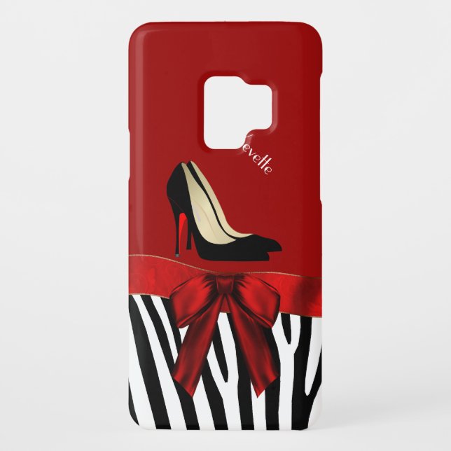Fashionable Red & Zebra Print Samsung Galaxy S3 Case-Mate Samsung Galaxy Case (Back)