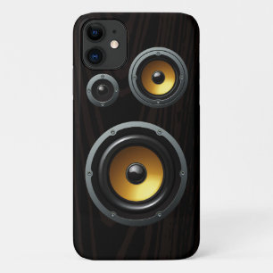 Fashionable Retro Wood Grain Speaker Trio Case-Mate iPhone Case