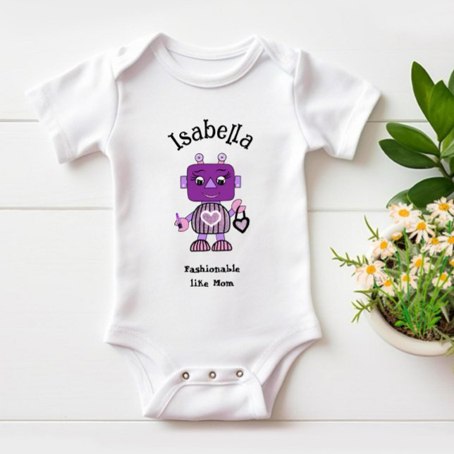 Fashionable robot  baby bodysuit (Creator Uploaded)