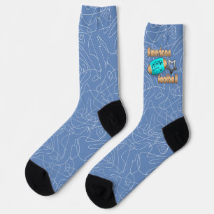 Fashionable socks colourful soccer american