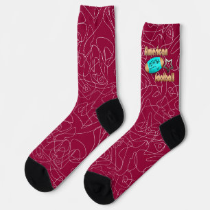Fashionable socks colourful soccer american