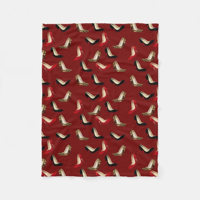 Fashionable Stiletto Heels Fleece Blanket (Front)