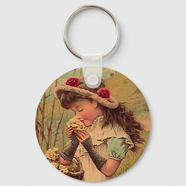 Fashionable Style Vintage Rose Victorian KEY CHAIN (Front)