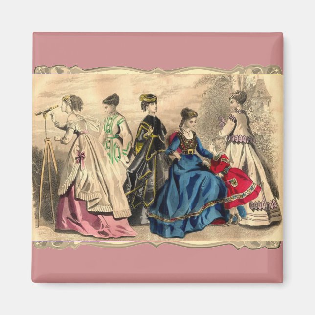Fashionable Victorian Ladies Magnet (Front)