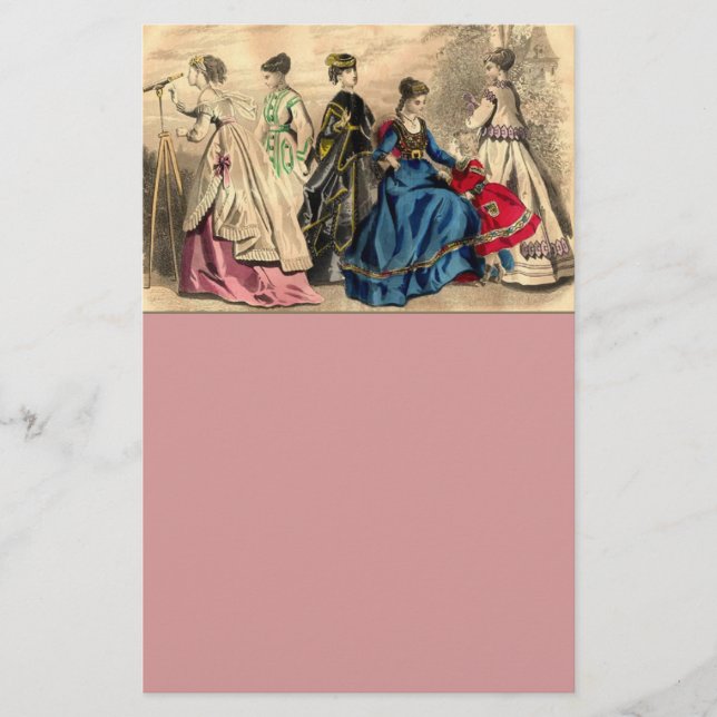 Fashionable Victorian Ladies Stationery (Front)