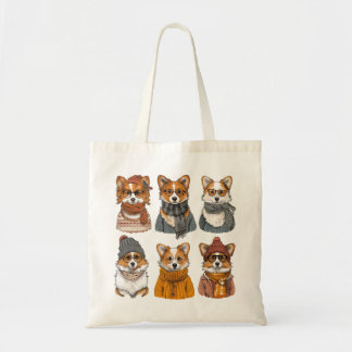 Fashionable Welsh Corgi Dogs Tote Bag