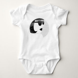 Fashionable Woman Sunglasses Illustration Baby Bodysuit