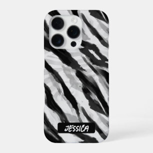 Fashionable Zebra Black White iPhone 16 Pro Case