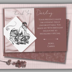 Fashionably Fifty Chic Couture Thank You Card