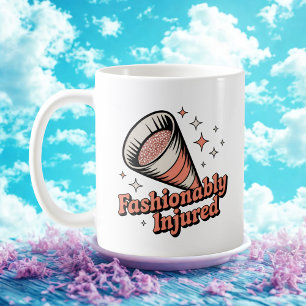 Fashionably Injured   Vet Visit Humor Coffee Mug