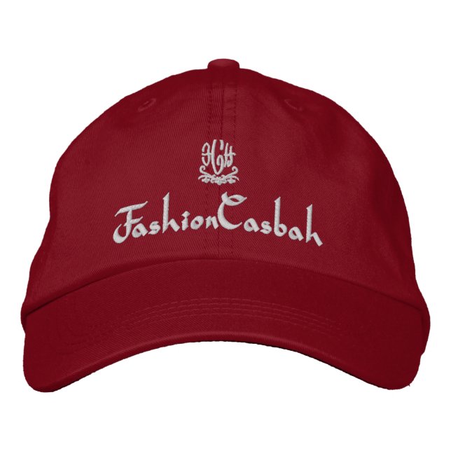 FashionCasbah Red Embroidered Hat (Front)