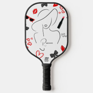 Fashionista Custom Monogram Pickleball Paddle