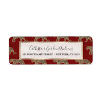 Fashionista Gold Black Red Glitter Tiger Pattern