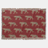 Fashionista Gold Black Red Glitter Tiger Pattern