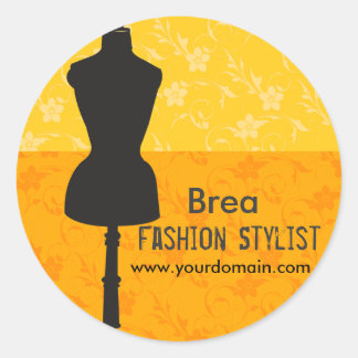 Fashions Stylist Professional Dress Posh Life Classic Round Sticker