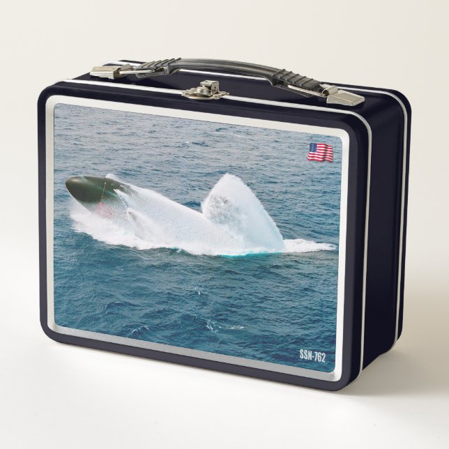FAST ATTACK SUBMARINE – SSN METAL LUNCH BOX (Front)