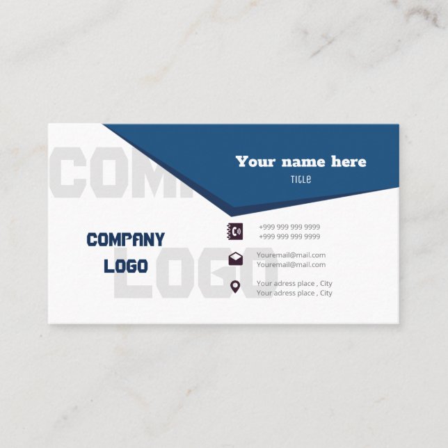 Fast Business card Design elegant (Front)