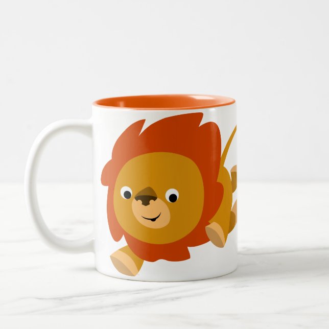 Fast Cute Cartoon Lion Mug (Left)