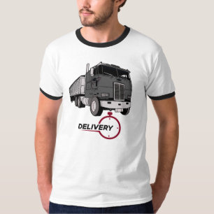 Fast Delivery Semi Truck Stopwatch Logistics T-Shirt