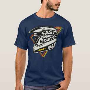 Fast Dirty Bike Helmet Motocross Biker T-Shirt