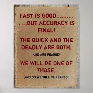 Fast Draw Motivation Poster