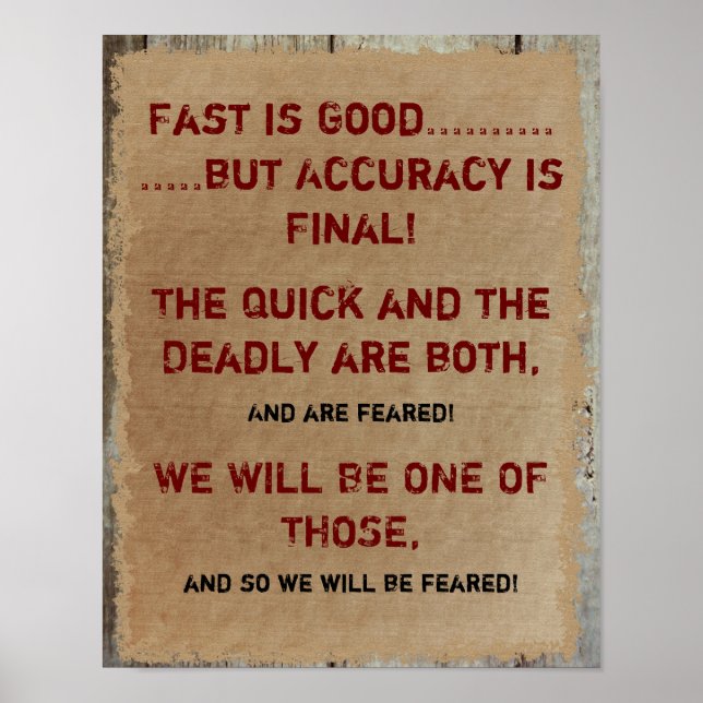 Fast Draw Motivation Poster (Front)