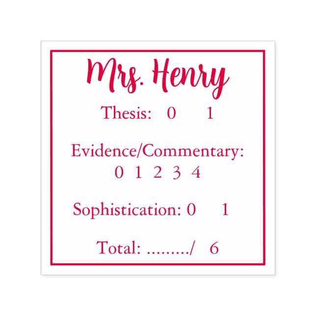  Fast & Easy Essay Grading Self-inking Stamp (Design)