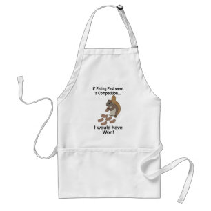 Fast Eating Squirrel Funny Quote Standard Apron