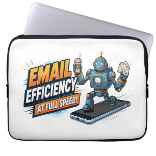Fast Email Productivity Robot Laptop Sleeve