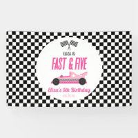 Fast & Five Pink Race Car 5th Birthday Party