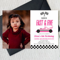 Fast & Five Pink Race Car 5th Birthday Party