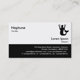 Fast Food - Black Business Card