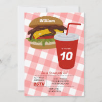 Fast Food Burger Fries BBQ Birthday
