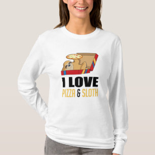 Fast Food Burger Sloth Funny Pizza Eat Foodie Gift T-Shirt
