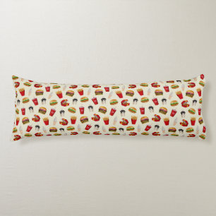 Fast Food Burgers, Fries, Sundaes Body Cushion