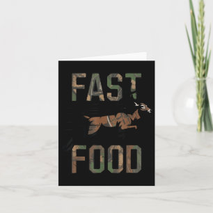 Fast Food Camo Deer Hunting Youth Boy Men Camoufla Card